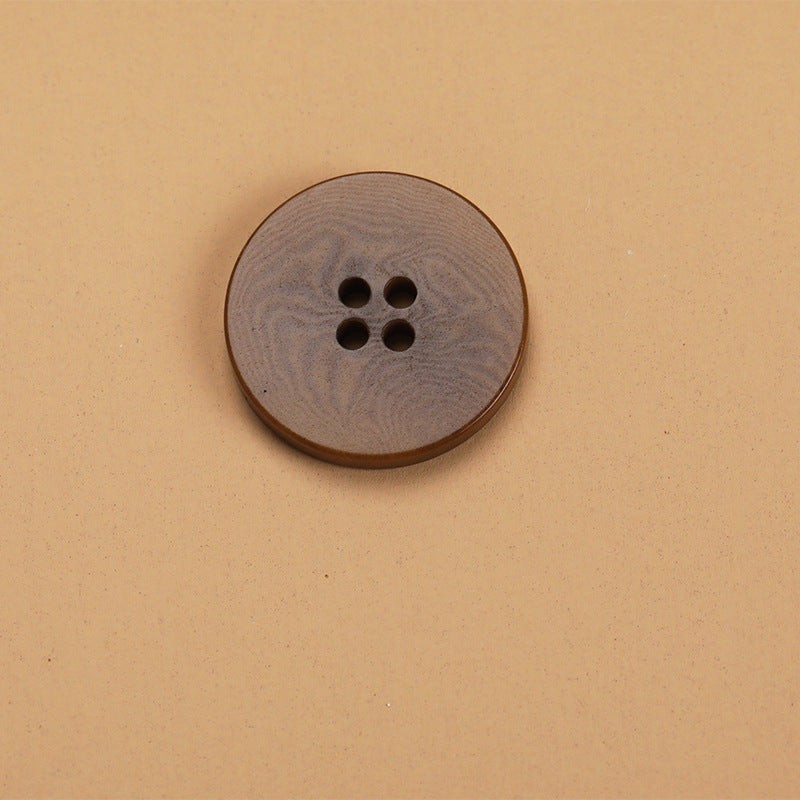 Light beige flat 4-hole buttons, two-piece set