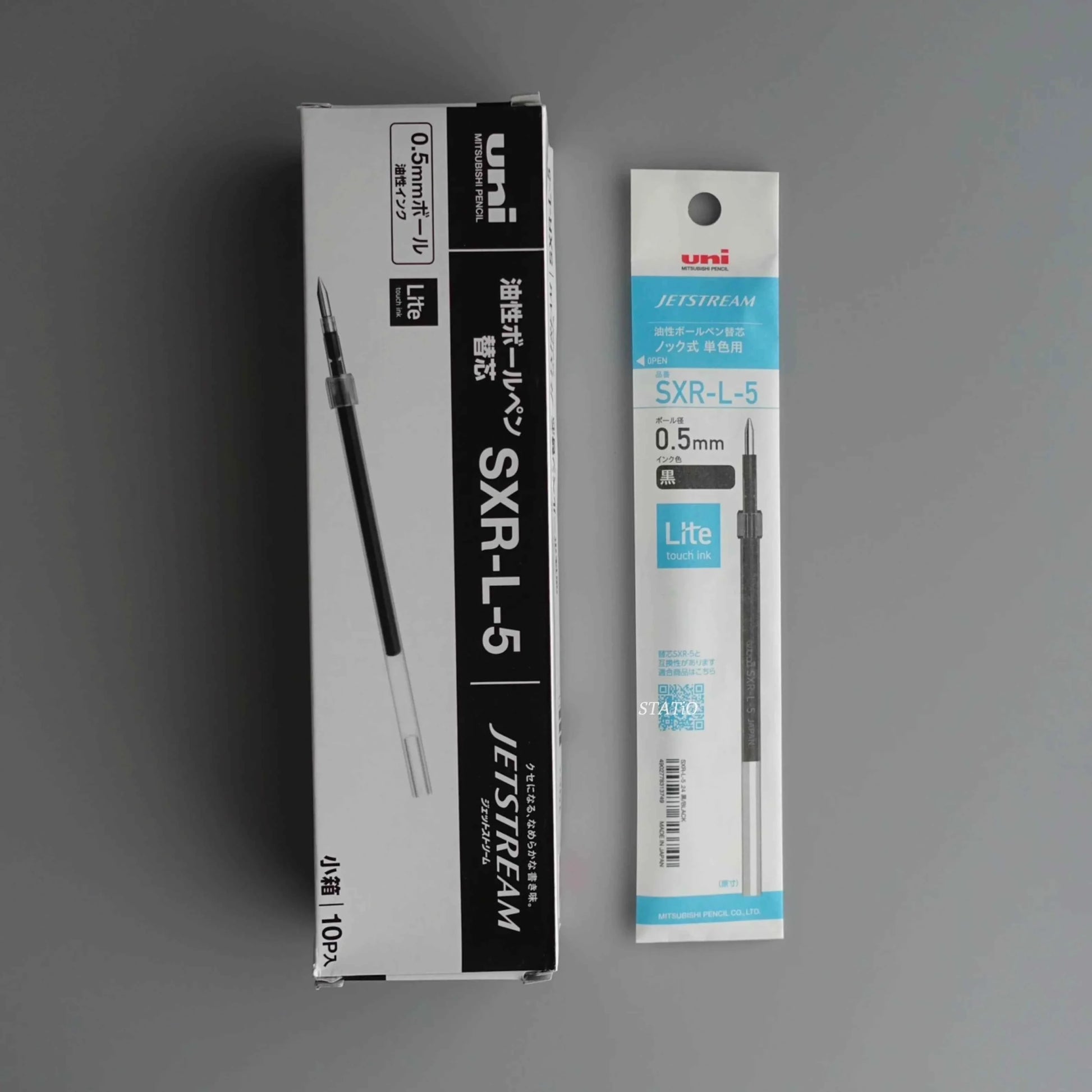 Uni Jetstream SXR-L-5 Lite Touch Ink Pen Refill 0.5mm 10 Pack Black
