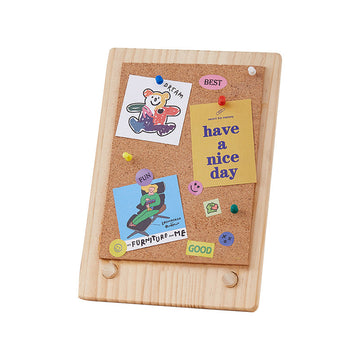Desktop Mini Wood Bulletin Cork Board