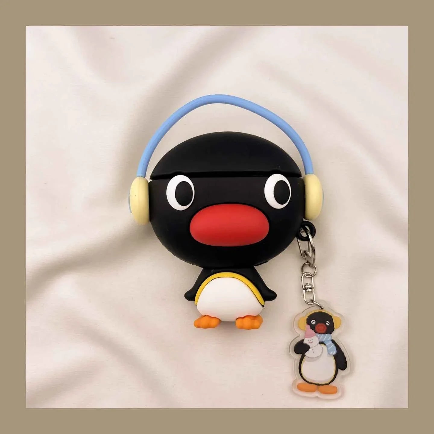 Pingu Penguin Wearing Headphones AirPods Case B