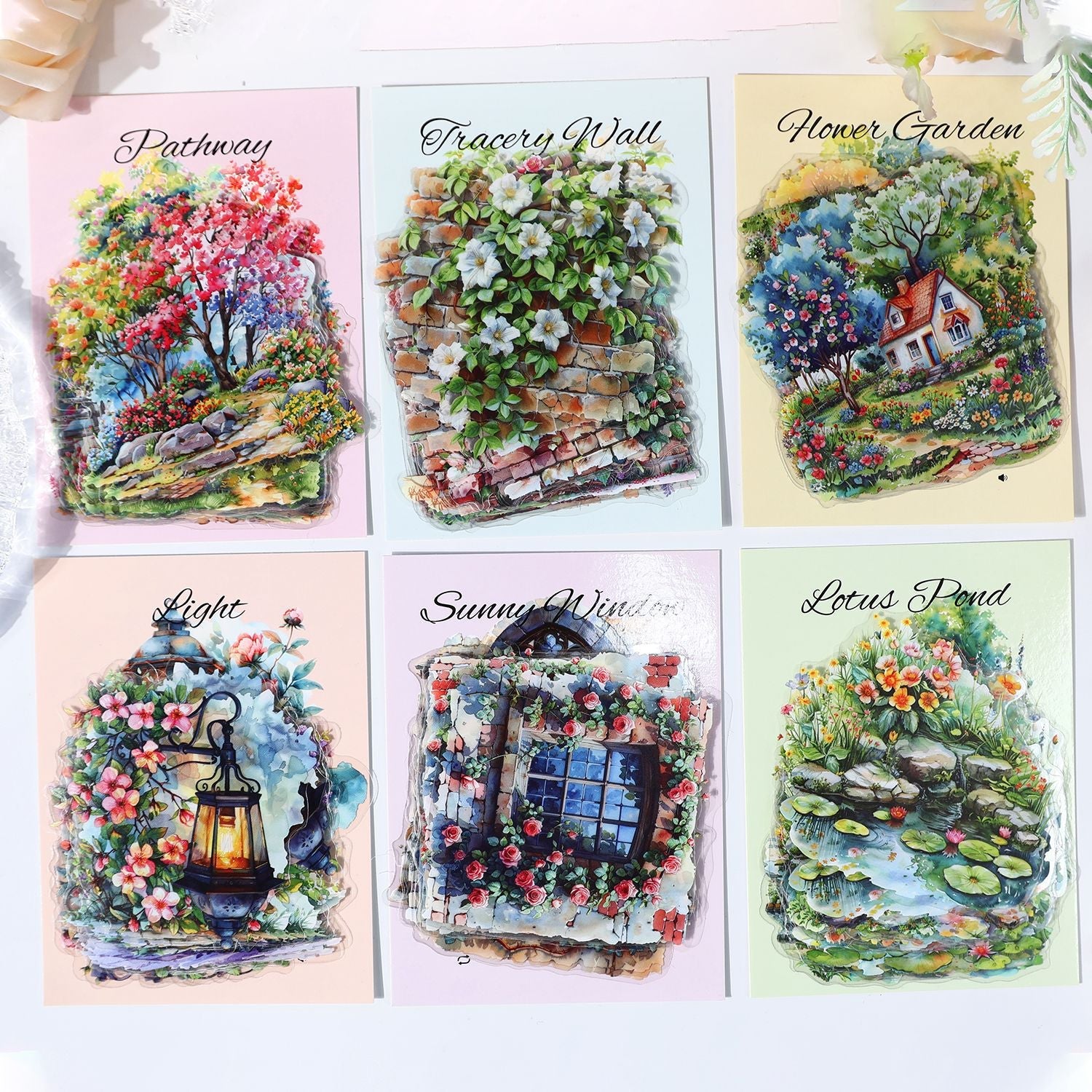 "Floral Springtime" PET Sticker Set 120 Sheets for DIY Projects & Crafting
