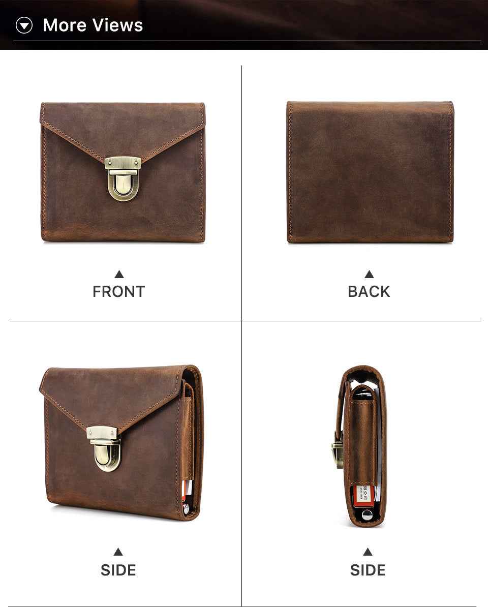 Double Deck Genuine Leather Playing Card Case/Holder