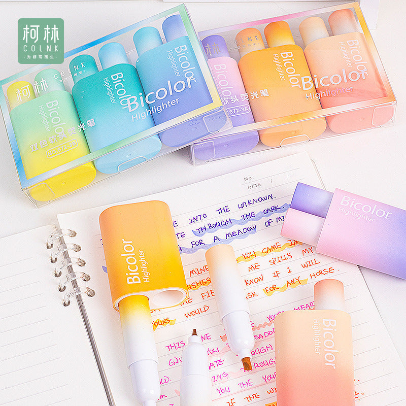 COLNK 2025 Highlighters 12 Color Eye-Protection with Soft Chisel Tips
