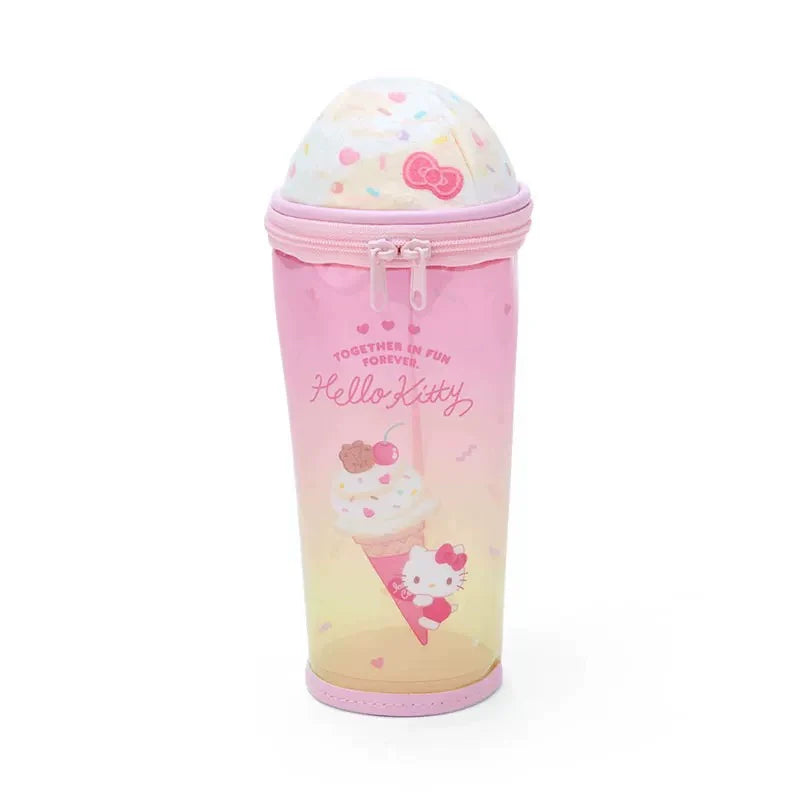 Sanrio Ice Cream Cup Pencil Case PVC Stationery Organizer Hello Kitty