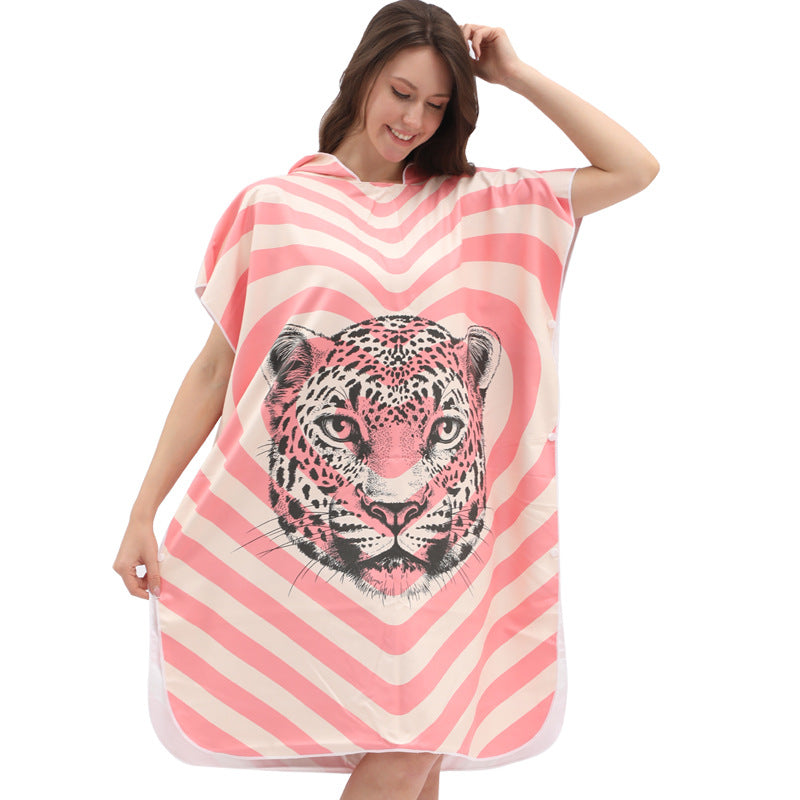 Women's Quick-Dry Wearable Beach Towel Poncho – 80 x 135cm