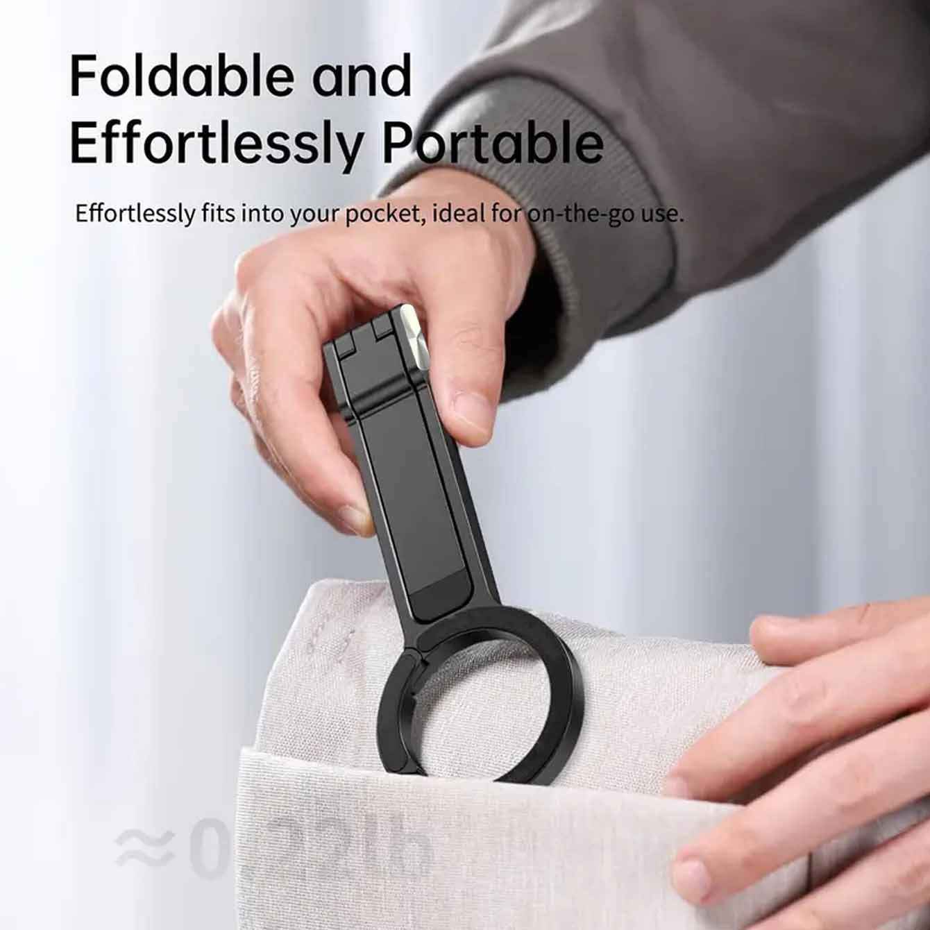 Aluminum Alloy Phone Tripod Carabiner-Mounted for iPhone
