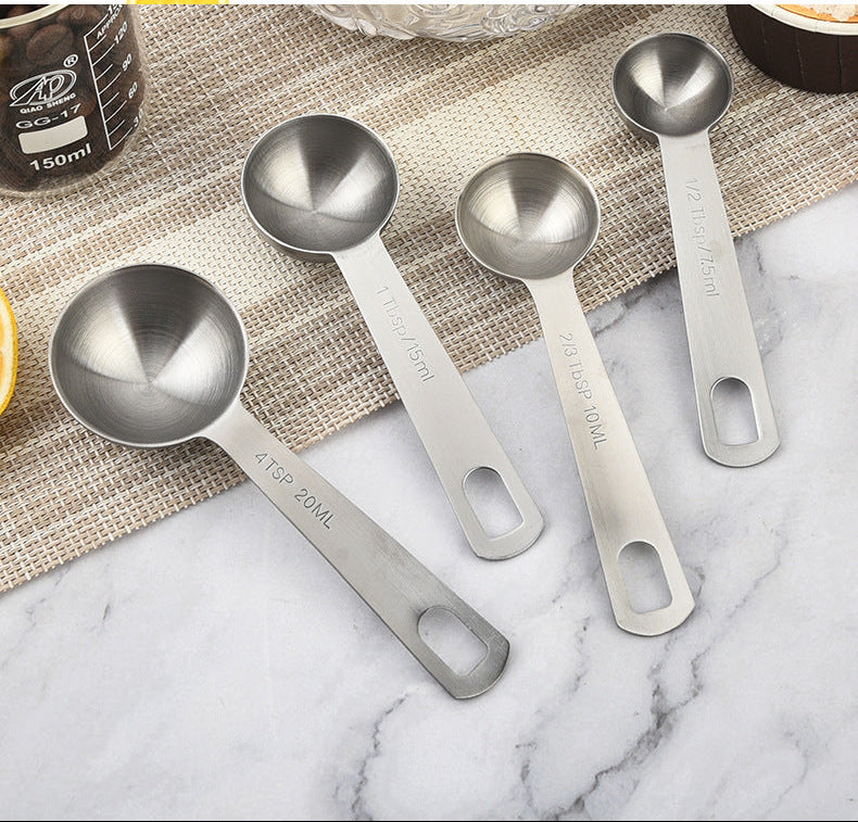 Stainless Steel Measuring Spoons & Ruler – 10-Piece Baking Set