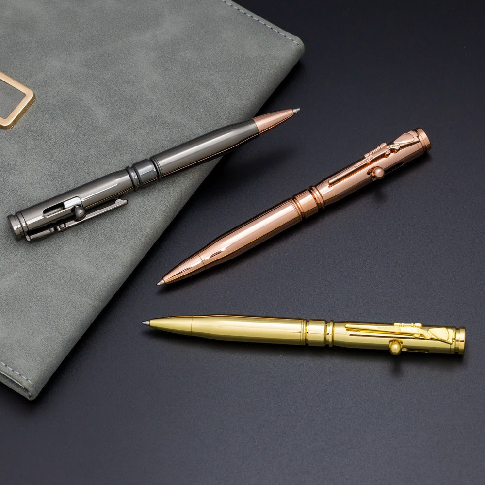Bolt Action Tactical Metal Ballpoint Pen 3-Pack 1.0mm Black Ink