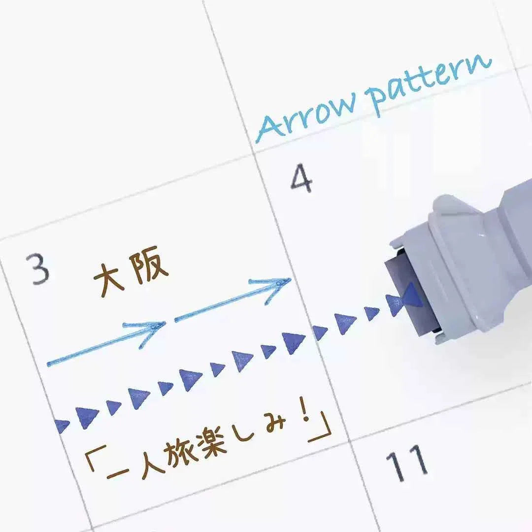 Kutsuwa Cruro Roller Stamp and Color Pen