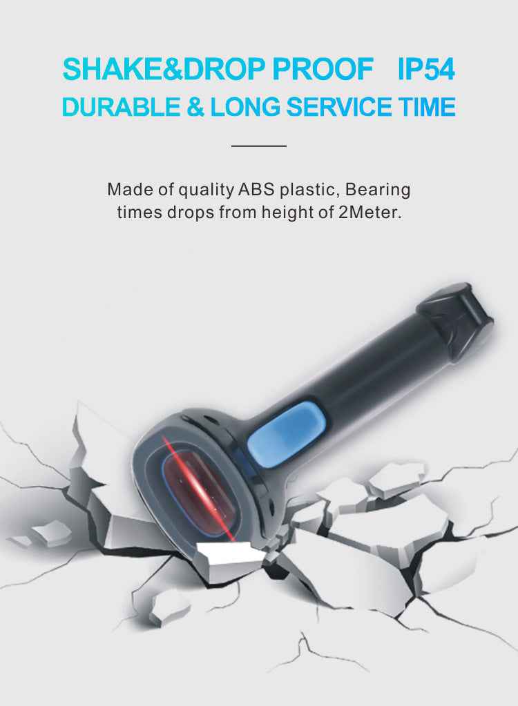 Wireless & USB Wired 1D 2D QR Handheld Barcode Scanner