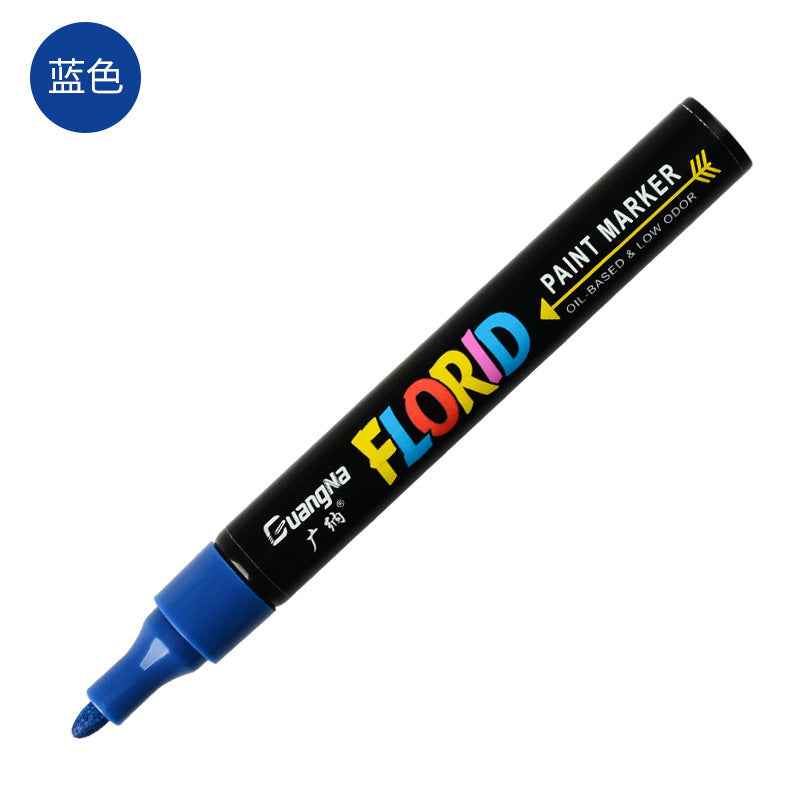 Guangna Florid Permanent Paint Pens Oil Based Markers 2 Pack Blue