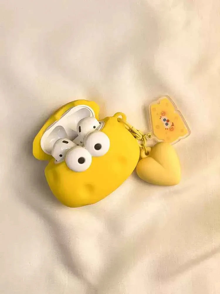 3D Cheese Plastic AirPods Case