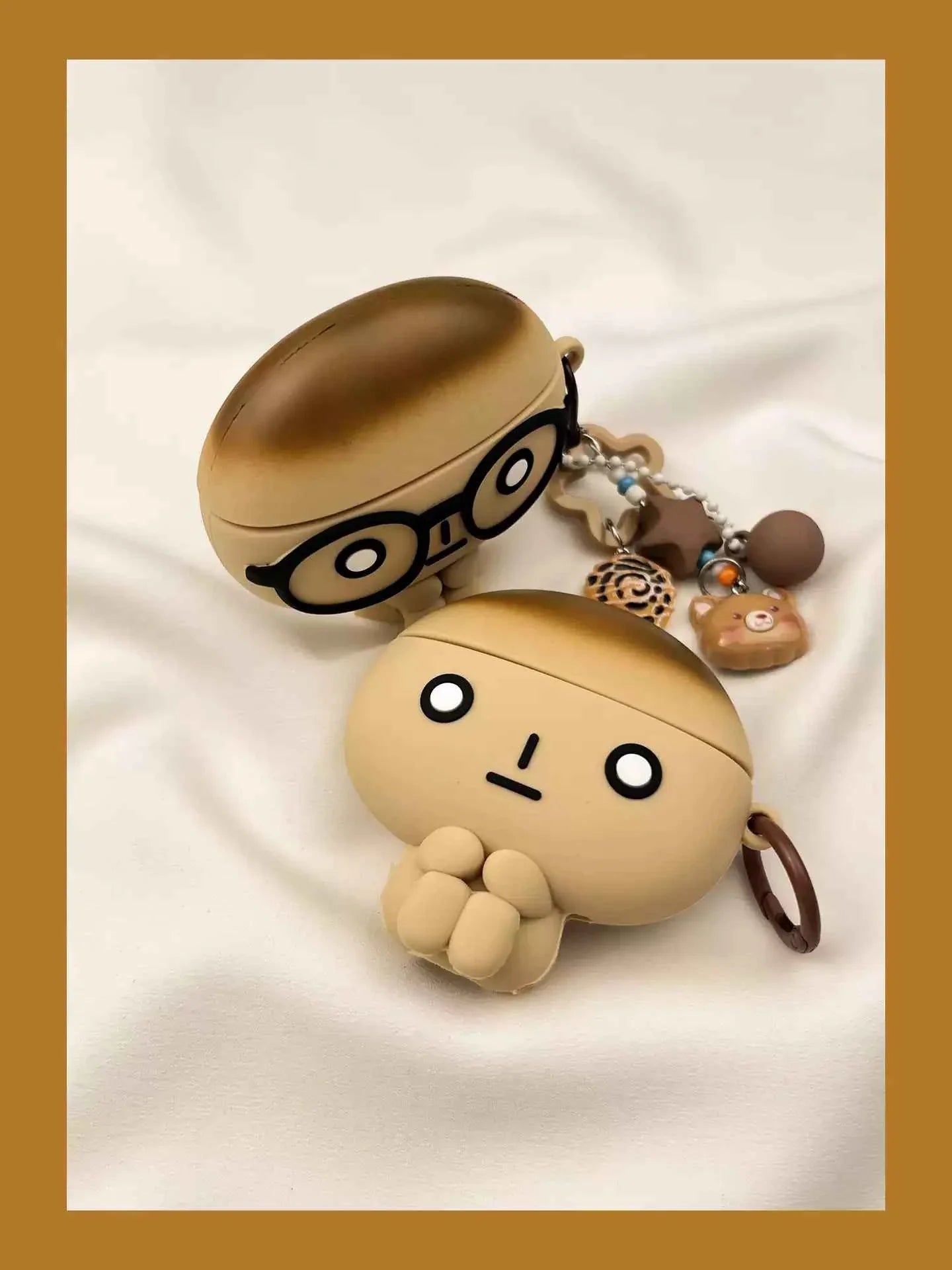 Japanese Kawaii Burnt Toast Character AirPods Case