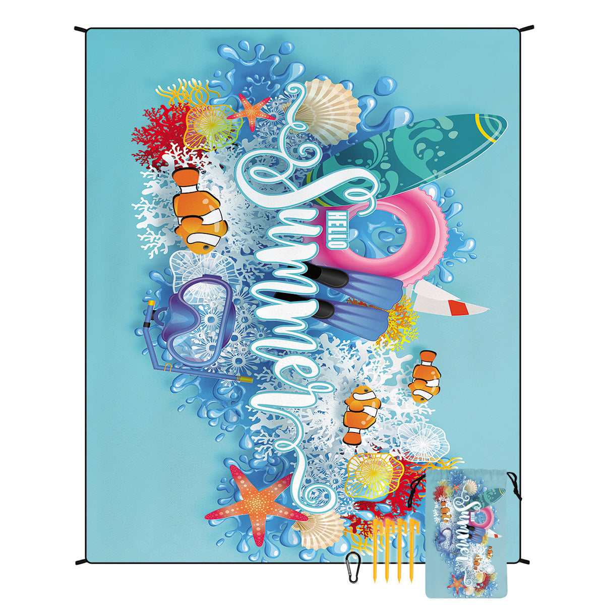 Bohemian Beach Mat & Outdoor Picnic Blanket – Waterproof 220 x 180cm