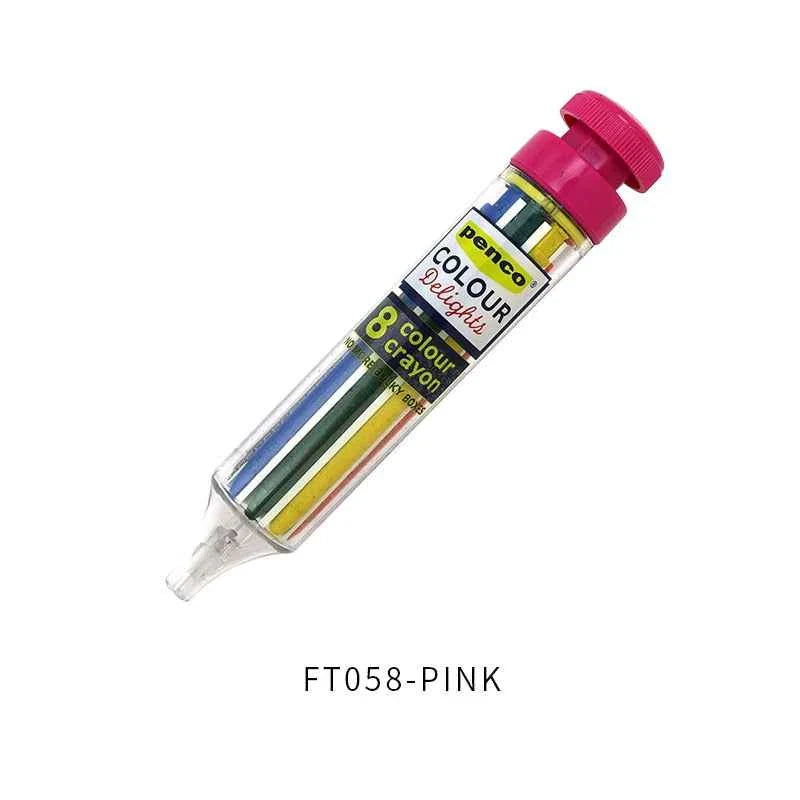 Penco 8 Colour Crayon FT-058 Pink