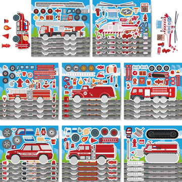 32 Sheets Fire Engine Make Your Own Stickers for Kids