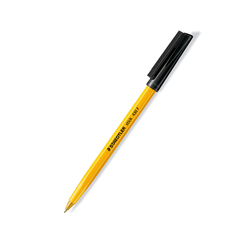 Staedtler Stick 430 F Ballpoint Pen 0.3mm Fine Point,10 Pack Black