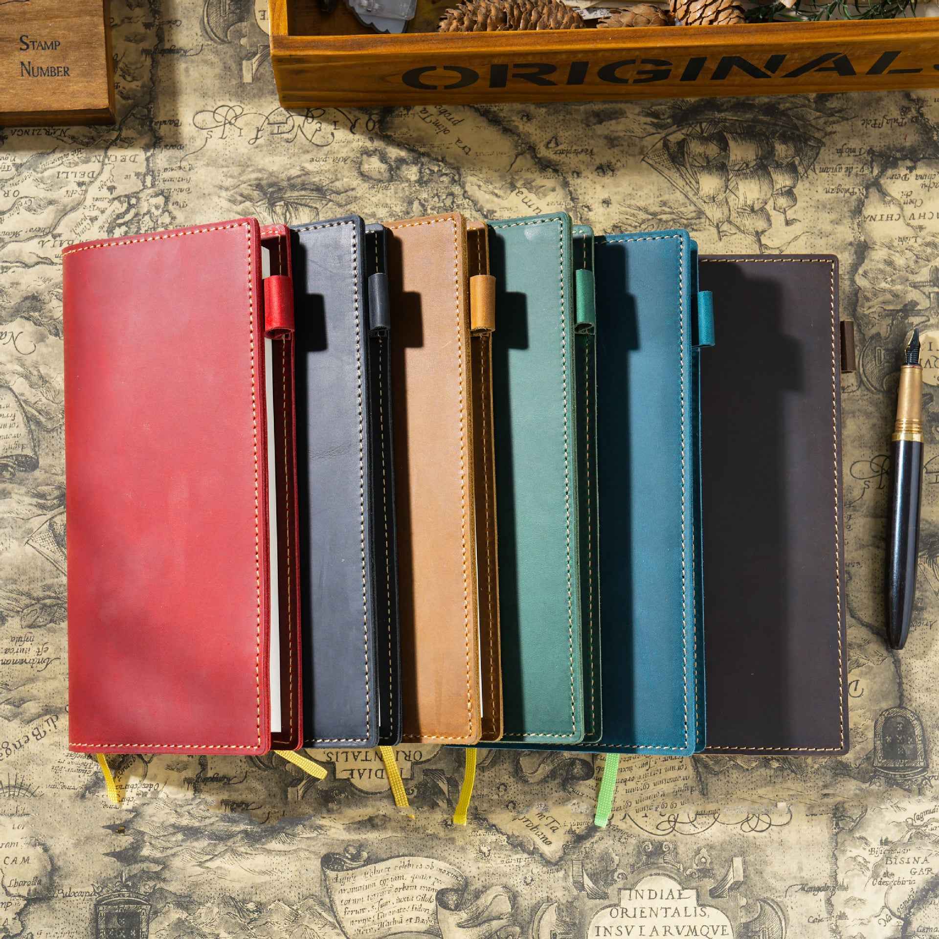 Leather Weeks Planner Cover with Refill – Cowhide Notebook Sleeve