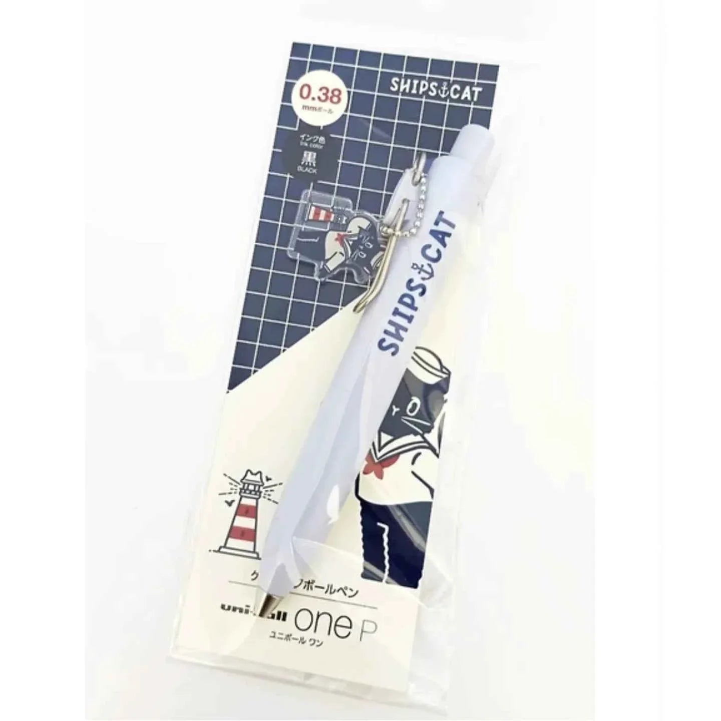 Sanby x ob1toy Uniball One P Gel Pen 0.38/0.5mm SHIPS CAT 0.38mm