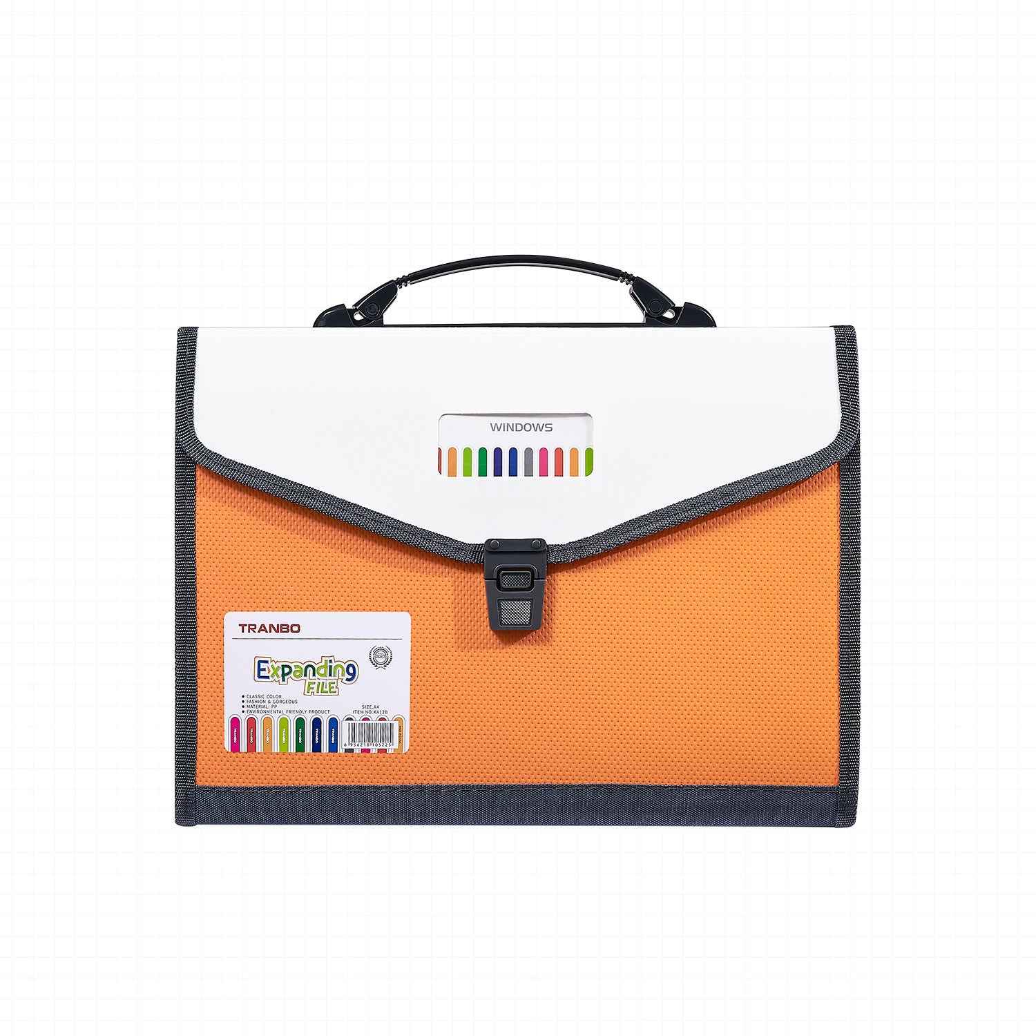 13-Pockets Expanding File Folder with Handle,Legal Size A4 FC Orange