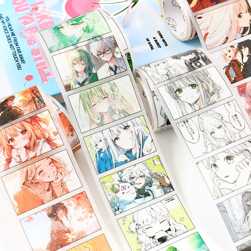 Peach Magic Anime Character Die-Cut Washi Tape Set 4 Rolls