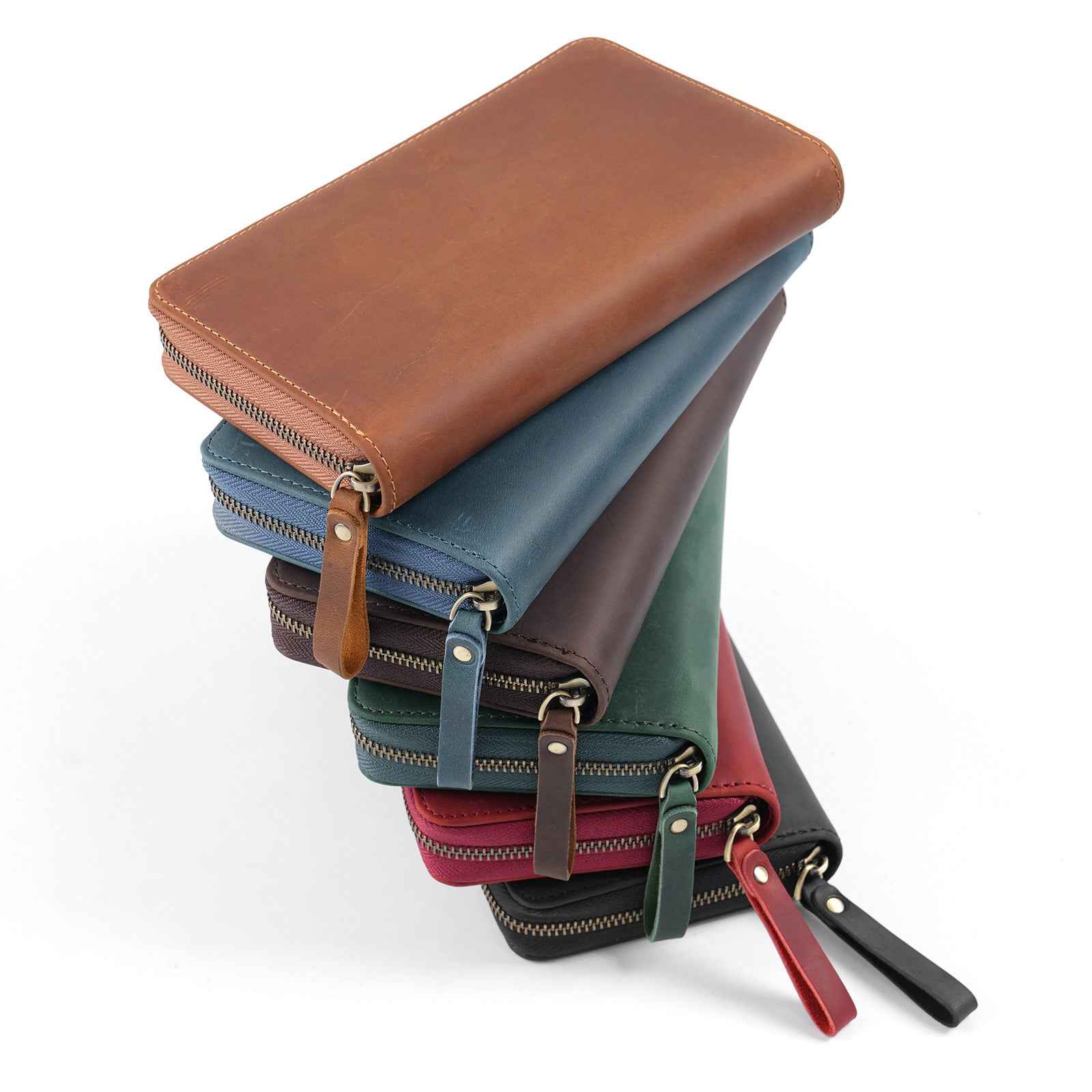 Leather Weeks Cover with Zipper – Pen Organizer & Notebook Sleeve