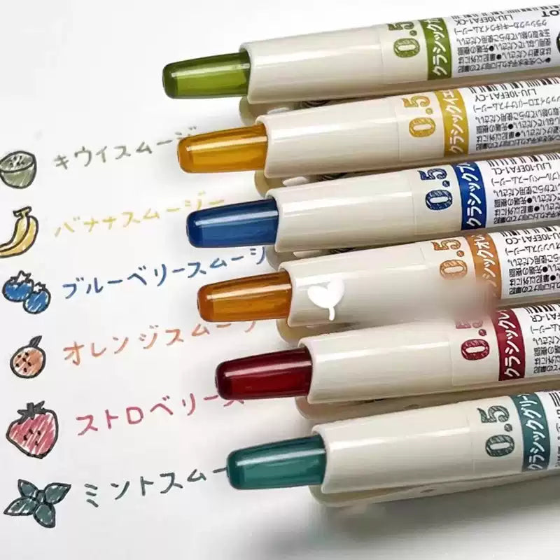 PILOT Juice 10th Anniversary Retro Fruit Smoothie Limited Edition Gel Pen Set 0.5mm, 6 Colors