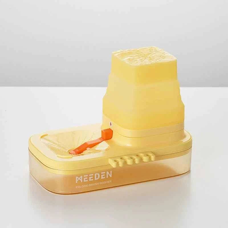 MEEDEN Portable Paint Brush Cleaner Rinser Yellow
