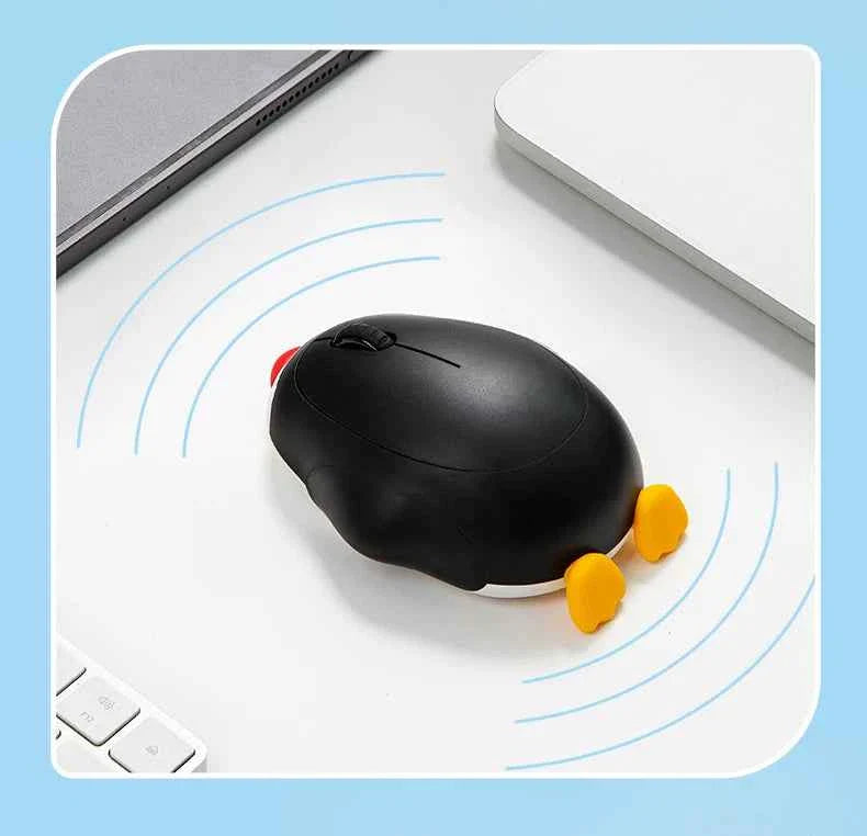 Penguin-Shaped Wireless Mouse Dual Mode 2.4G & Bluetooth