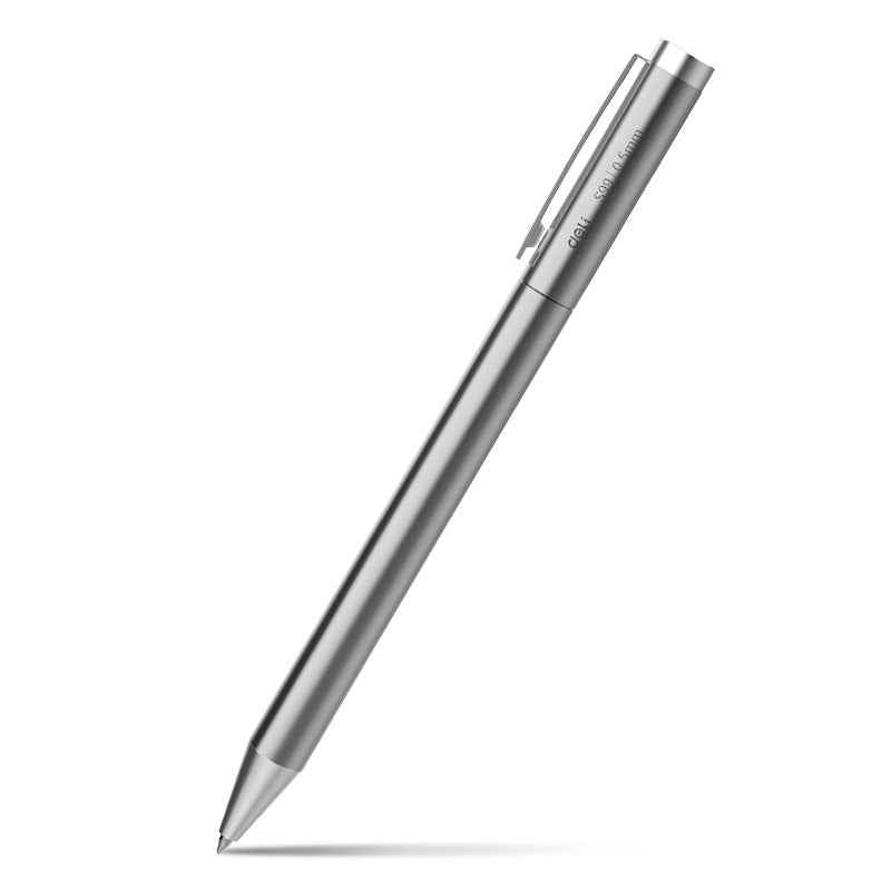 DELI S99 All Metal Ballpoint Pen – 0.5mm Black Ink Gel Pen 2 Pack