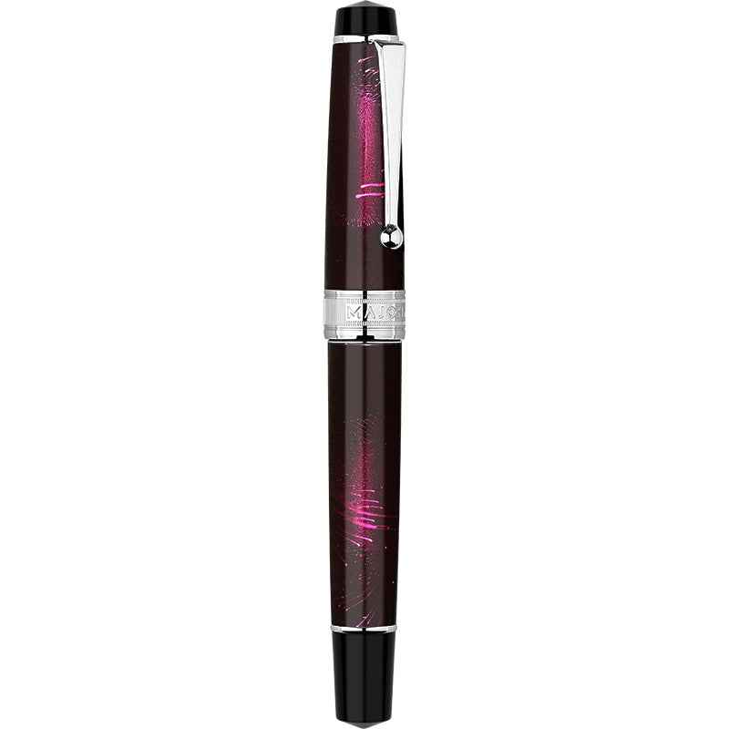 Majohn T5 Piston Fountain Pen,Large Ink Capacity Writing Set with Box Purple