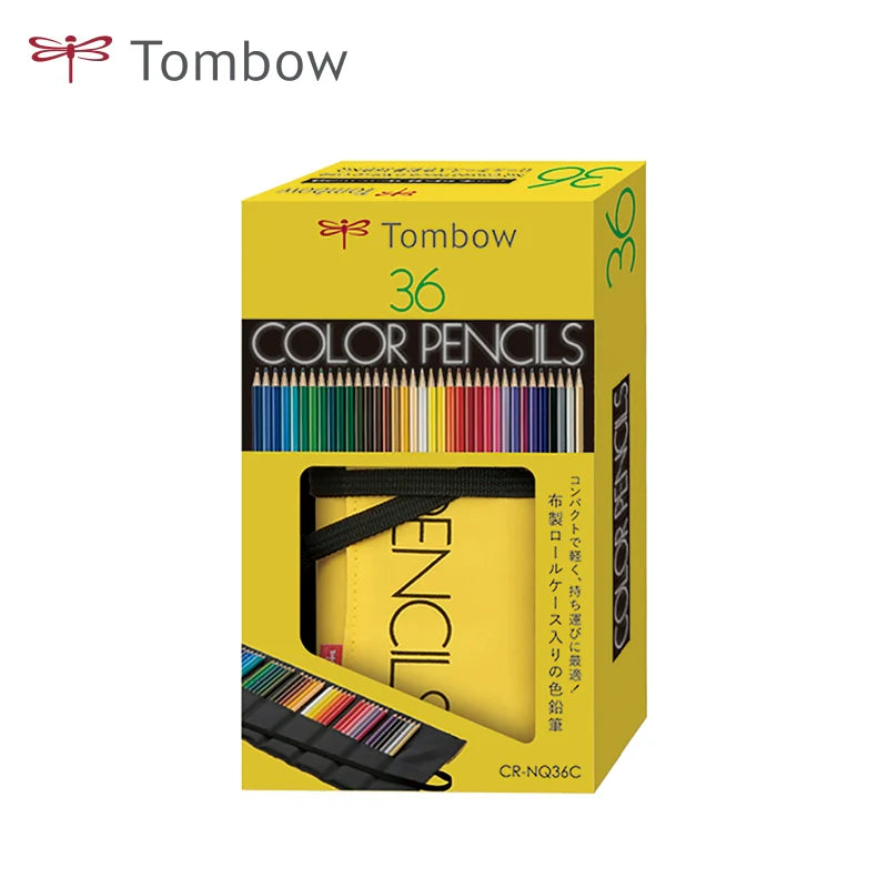 Tombow 24/36 Color Pencil Sets with Roll Case & Mini Sharpener 24 Colors