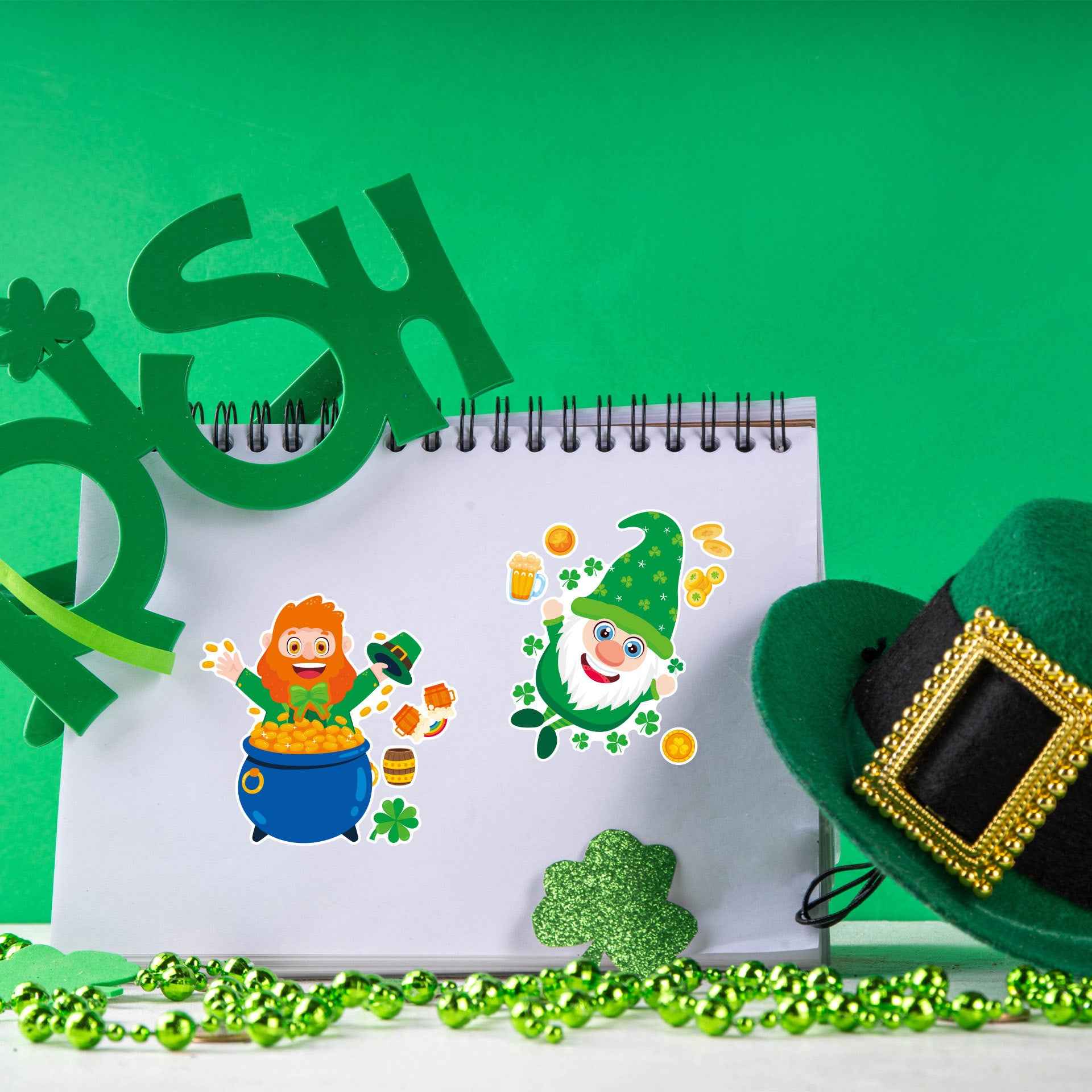 Make a Face St. Patrick's Day Stickers for Kids 32 Sheets