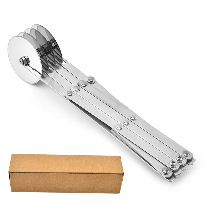 Stainless Steel Multi-Wheel Pizza Cutter & Pastry Slicer Expandable Roller
