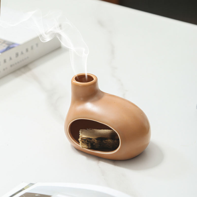 Ceramic Palo Santo Holder Brown