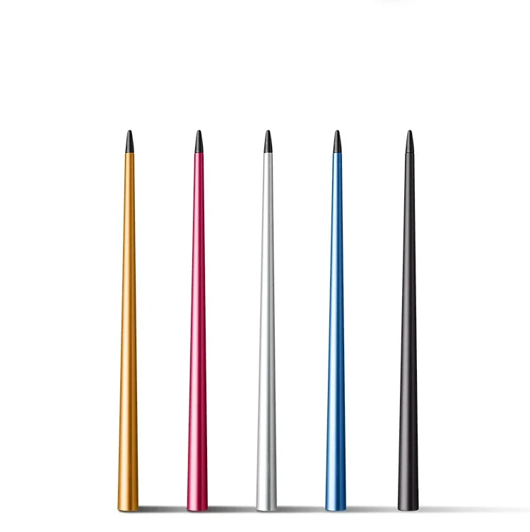 GNASEET Inkless Eternal Pencil – Tapered Metal Body | Black / Rose Red/ Silver / Gold