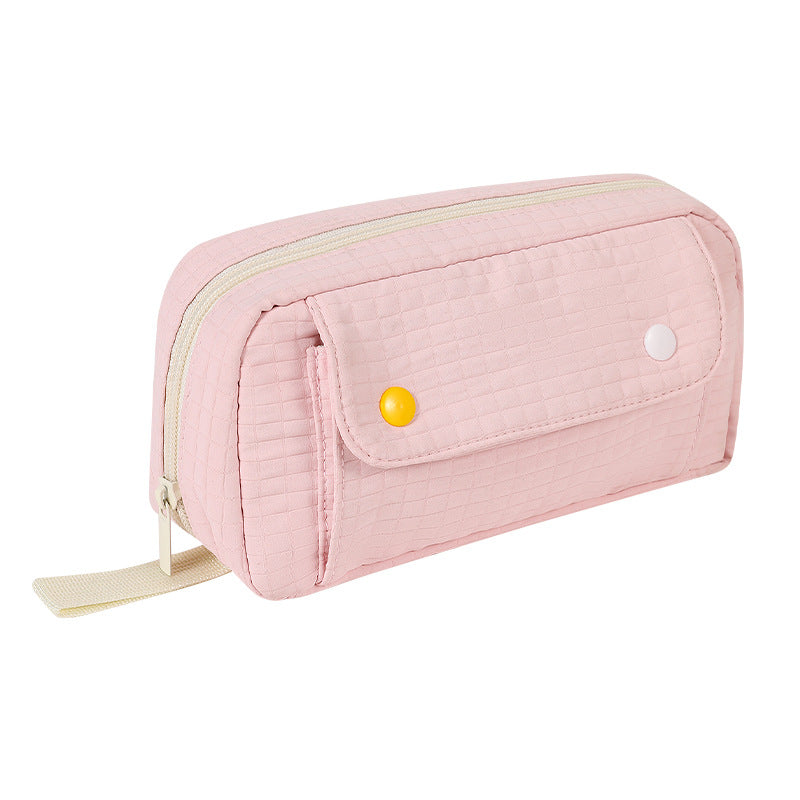 Large Capacity Multi-Layer Cute Pencil Case for Girls Pink
