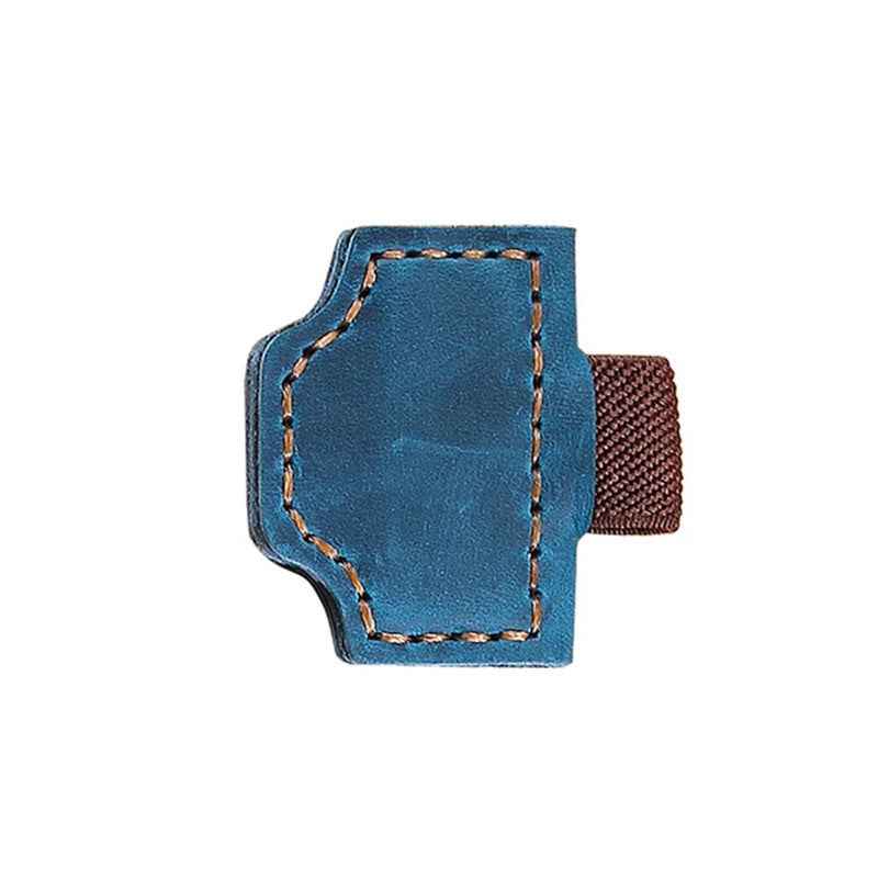 2PCS Magnetic Leather Bookmarks with Pen Holder Blue