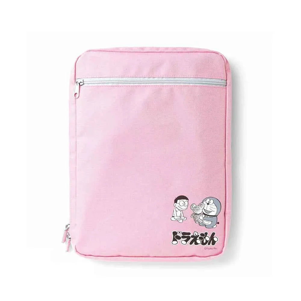 Cute Doraemon Cartoon Tablet & Scrapbook Bag File Organizer Pink