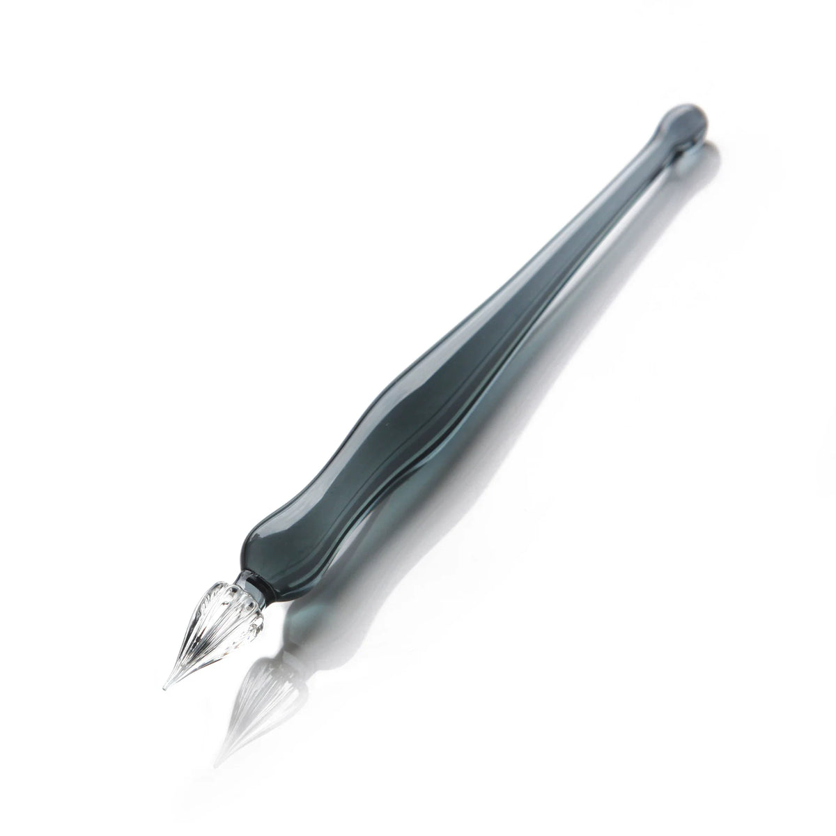 High-Purity Glass Dip Pen for Ink Swatching – Crystal Clear Glass Nib Pen for Calligraphy & Color Testing Black Clear