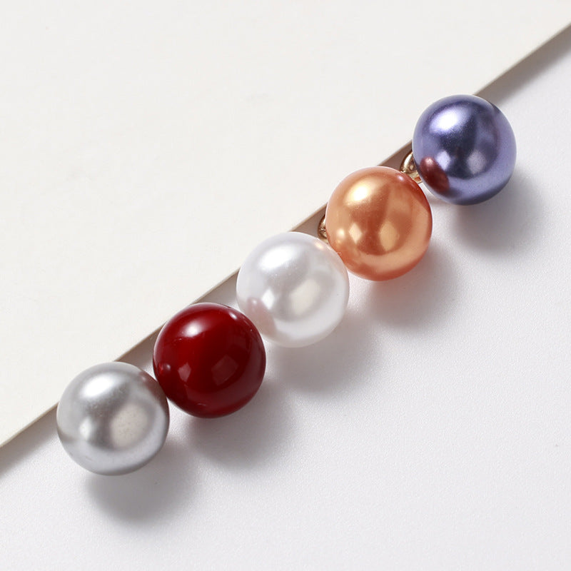 Bunte Resin-Perlenknöpfe mit Metallöse, runde 10-mm-Knöpfe (13 Farben)