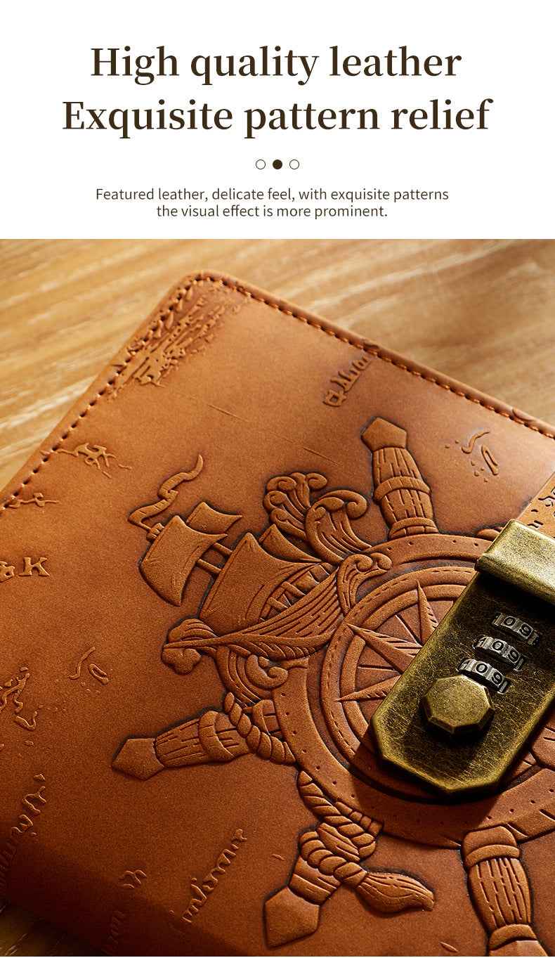 A5 Journal Retro Password Notebook Relief Sculpture