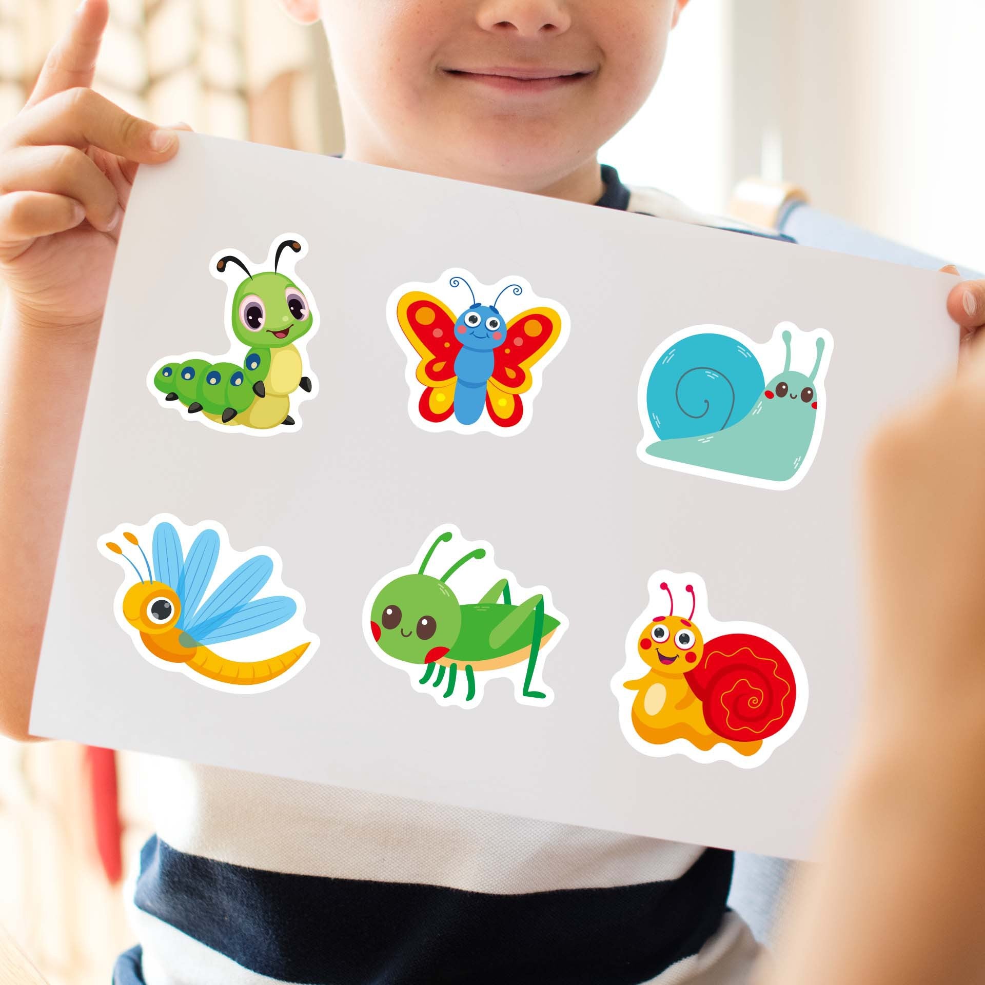 Make a Face Insect Bee Beetle DIY Stickers for Kids 24 Sheets