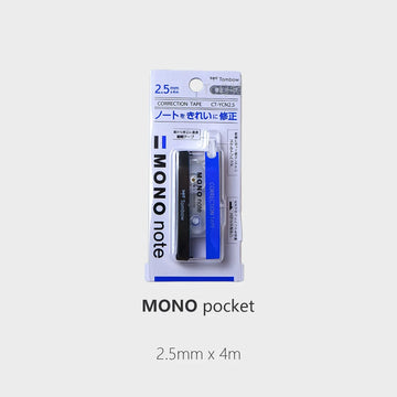 TOMBOW MONO Pocket Mini Correction Tape, 2.5 mm x 4 m, 2-Pack
