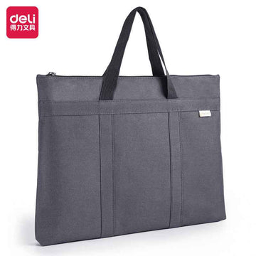 DELI 63788 Multi-Layer 600D Oxford Cloth Laptop Document Bag Grey