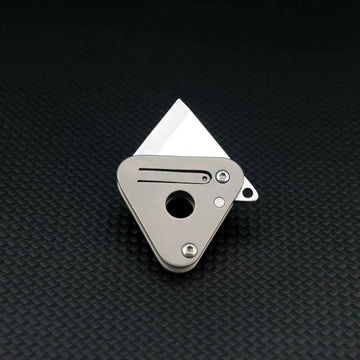 Mini Titanium Handle Triangle Folding Knife Box Cutter