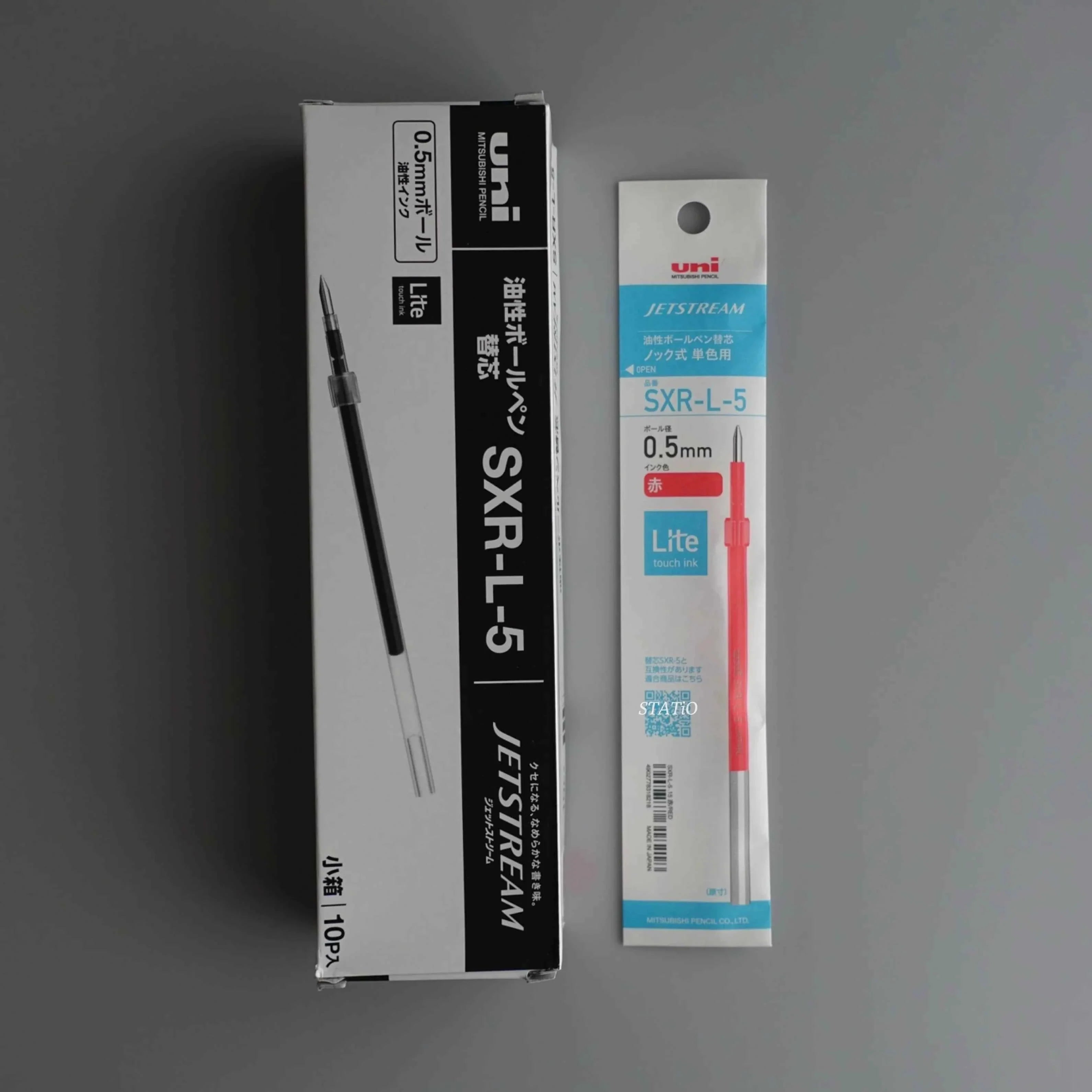 Uni Jetstream SXR-L-5 Lite Touch Ink Pen Refill 0.5mm 10 Pack Red