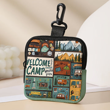 CAMP Printed Waterproof Pouch - Mini Zipper Coin Purse 2 Pack