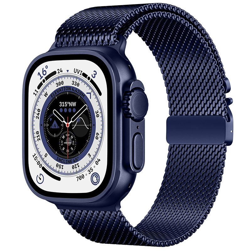 Apple Watch Stainless Steel Milanese Loop Band with Parachute Buckle