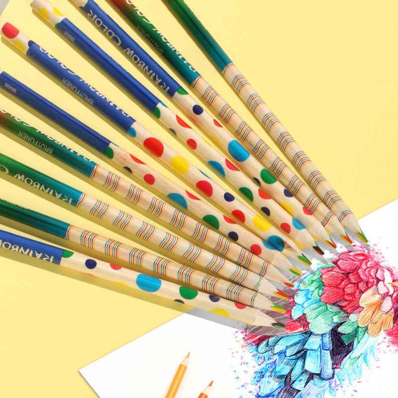 100pcs 4IN1 Rainbow Color Drawing Pencils